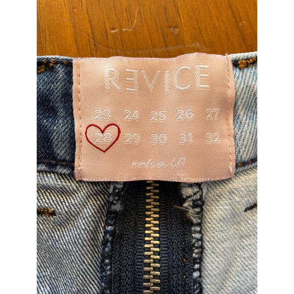 Revice Womens Size 28 Jeans Yin Yang Two Tone High Rise All Cotton Made in USA - Picture 3 of 9